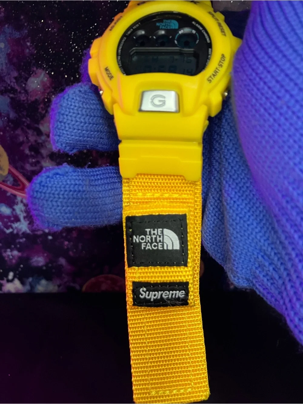 Custom G Shock Supreme Collab Yellow and Black Colorway